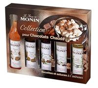 MONIN - Estuche de jarabe MONIN - Sabores enrollados con canela, chocolate galleta, pan de jengibre/vainilla/coco - para café, chocolate caliente/capuccino/lata - Aromas naturales - Botella de cristal