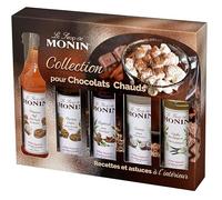 MONIN - Estuche de jarabe MONIN - Sabores enrollados con canela, chocolate galleta, pan de jengibre/vainilla/coco - para café, chocolate caliente/capuccino/lata - Aromas naturales - Botella de cristal