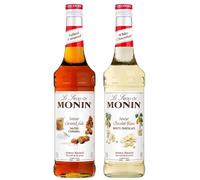 Monin - Jarabe de caramelo salado y chocolate blanco para café, capuchino, lata y chocolate caliente - Aromas naturales - 2 x 70 cl
