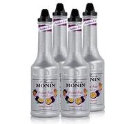 Monin Puré de fruta de la pasión 1 litro - Juego de 4 - Puré de frutas para cócteles