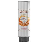 MONIN Salsa de caramelo salado prémium de 500 ml para frappes, postres, cócteles, chocolates calientes y guarniciones. Vegetariano, sin nueces, sin gluten. Sabor 100% natural. Botella exprimible para