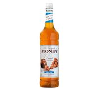 MONIN Sirope premium sin azúcar y caramelo de 1 litro para café y cócteles. Apto para veganos, sin alérgenos, sabores y colorantes 100% naturales. Sirope de café sin azúcar