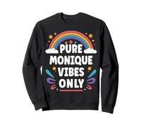Monique Vibes Only Cute Retro Girls Monique Name Sudadera