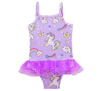 Monissy Verano Niña Infantil Unicornio Trajes de Baño Impresión Tul Secado Rapido Falda-Pantalón Bañador de una Pieza Cumpleaños Natación Vacaciones 3-10años 100-140 Rosa Azul Ropa de Playa