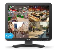 Monitor 17 Pulgadas HDMI, 1280x1024 HD LCD Monitor CCTV (LED Retroiluminación) con VGA/HDMI/AV/BNC USB Drive Player Altavoz Incorporado para Casa/Tienda Vigilancia Cámara STB PC