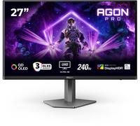 AOC Agon Pro AG276UZD - Monitor gaming QD OLED de 27 pulgadas, 240 Hz, 0,03 ms, FreeSync Prem.Pro, compatibilidad con G-Sync, Ajuste de altura, HDR400 (3840 x 2160, 2 HDMI, DisplayPort, USB Hub) Negro