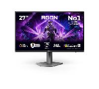 AOC AG276UZD Gaming Monitor 27 Pulgadas 240Hz Panel QD-OLED, 0.03ms GtG, HDR400 TrueBlack, G-Sync Compatible, Altavoces, Altura Ajustable, (3840x2160 HDMI 2X 2.1 DP 1x 2.1 USB Hub) Negro
