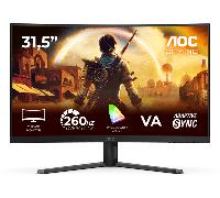 AOC C32G42ZE Gaming Monitor 32 Pulgadas, 260Hz, Panel VA, 0.3HDR10, Adaptive Sync, FreeSync Premium (1920x1080 HDMI 1x 2.0 DP 1x 1.4) Negro