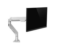 Monitor Arms 10"-32" Silver Monitor Stand Height- Adjustable Single Monitor Desk Mount Full Motion Tilt Rotation Monitor Arm with Clamp and Grommet Base Monitor Accessories (Style : B) (A)