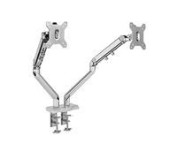 Monitor Arms 17"-32" Dual Monitor Mount Arm Silver Mechanical Spring Monitor Stand Adjustable Aluminum Alloy Monitor Stand Desk Mount with C Clamp Monitor Accessories (Style : A) (B)