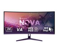 Monitor Arozzi Nova 34" QHD 165Hz VA Curvo 1ms Altavoces Gaming Púrpura