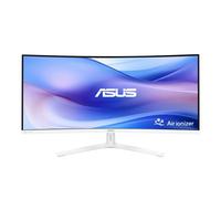 ASUS VU34WCIP-W Monitor Eye-Care WQHD de 34 Pulgadas, 3440x1440, curvatura 1500R, sin Marco, 100 Hz, ionizador de Aire, SmoothMotion, Eye Care Plus, USB-C PD 65 W, Altavoces, sostenibilidad óptima