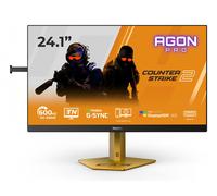 AOC CS24A Gaming Monitor 24 Pulgadas 610Hz Panel TN Esports, 0.5ms GtG, HDR400, G-Sync Compatible, Altura Ajustable, (1920x1080 HDMI 2X 2.1 DP 1x 1.4 USB Hub) Negro/Naranja