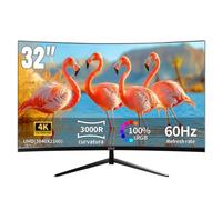Monitor curvo 4K UHD de 32 pulgadas (3840 x 2160), VA, frecuencia de actualización de 60 Hz, 100% sRGB, AMD FreeSync, ángulo de visión de 178°, HDMI/DisplayPort, compatible con montaje VESA de 100 x
