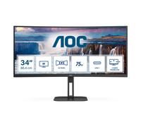Monitor Curvo AOC 34" CU34V5C/BK VA WQHD 100Hz 1ms USB-C 3.2 ( DP alt + PD65W)