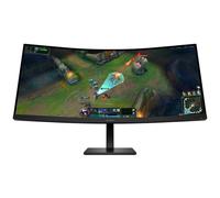 HP OMEN 34c G2 - Monitor Gaming Curvo de 34" WQHD 3440 x 1440 a 180 Hz, 21:9, 1ms, HDMI, Antirreflejo, Compatible con Consolas, 1800R, Altavoces, Altura e Inclinación Ajustable Negro, 180Hz