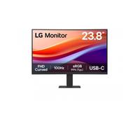 LG 24U421A-B Monitor, 23.8", FHD, Curvo 1500R, Panel VA, 1920 x 1080, 100Hz, 5ms, USB Tipo-C, sRGB 99%, Ajuste Inclinación, Negro Mate