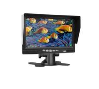 Monitor de 7" con grabación en Bucle for Camiones, Coches, aparcamientos, Pesca, Compatible cámara 2 Canales(4Pin Cable QP732)