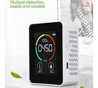 Monitor de Aire Detector de DióXido de Carbono CO2 Calidad del Aire Temperatura Monitor de Humedad Medidor de MedicióN RáPida para CO2, Negro
