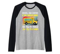 Monitor de autobús escolar Manos llenas Ver mi corazón Conductor de autobús escolar Camiseta Manga Raglan