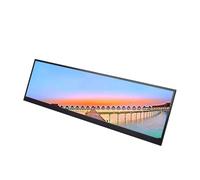Monitor de barra 4K de 14 pulgadas, pantalla IPS HD de 3840x1100, compatible con consola de juegos/Raspberry PI/PC, subpantalla publicitaria Aida 64(Black,EU Plug)