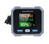 Monitor de Batería con Derivación, Pantalla LCD de 1,8 Pulgadas, Voltímetro y Amperímetro Bluetooth, para ácido de 10-100 V, 50 A, Lifepo4 y Batería de Litio, RV, Motocicleta