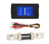 Monitor de Batería DC 0-200V con Derivador 200A, Medidor Voltaje Corriente Pantalla LCD Multifunción para Coche Solar Caravana