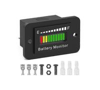 Monitor de batería LED de 12 V, 24 V, 36 V, 48 V, 60 V y 72 V, indicador de nivel de combustible y batería