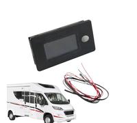 Monitor de Batería,Medidor de Batería de Litio con Pantalla LCD y Sensor de Temperatura | Seguimiento de Voltaje en Tiempo Real para Vehículos Marinos y Automóviles