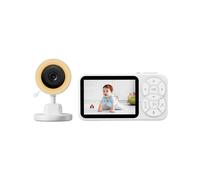 Monitor de Bebé de 3,5 Pulgadas con Pantalla A Color, Detección de Temperatura y Sonido, Videoportero, Visión Nocturna, Vigilancia de Seguridad.