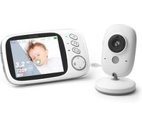 'GHB bebé Monitor 3.2 LCD Color vigila bebes vídeo Vigilabebés Video Camera Surveillance 2.4 GHz radios volante Babyviewer de noctovision.