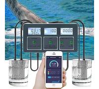 Monitor de calidad del agua 8 en 1, medidor de PH inteligente WiFi profesional registrador de datos Temp TDS Salinidad S.G. Analizador EC ORP para acuarios hidropónicos de piscina, aplicar en fuentes