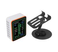 Monitor de calidad del aire 12 en 1, contador de partículas PM2.5 PM10 con alarma, TVOC, sensor de temperatura y humedad, pantalla TFT, batería integrada de 1200 mAh, para uso doméstico y de oficina