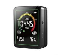 Monitor de calidad del aire 5 en 1 con sensor NDIR, probador de humedad de temperatura TVOC en tiempo real, pantalla HD de 3 colores para el hogar, oficina, vehículo escolar, detector portátil de