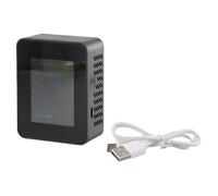 Monitor de calidad del aire 6 en 1 para uso en la oficina en casa con Pm2.5 Pm10 Tvoc detección de CO2 pantalla grande y sistema de alarma de cuatro colores diseño portátil