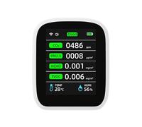 Monitor de Calidad del Aire 8 en 1, medidor multifunción formaldehído y CO2, Analizador de Entorno