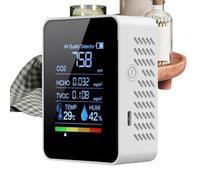 Monitor de calidad del aire - ABS 9 x 4 x 7 cm | Higrómetro digital interior y probador CO₂ | Detector portátil preciso para casa, dormitorio, oficina e invernadero doméstico