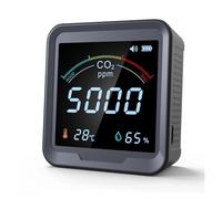 Monitor de calidad del aire Detector de CO2 for interiores 3 en 1, Monitor de calidad del aire, Detector NDIR con detección de temperatura y humedad, medidor de CO2 y dióxido de carbono