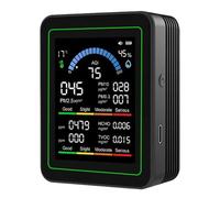 Monitor de calidad del aire digital: sensor de aire interior para el hogar y la oficina | Pantalla LCD con detección de VOC PM2.5 en tiempo real, diseño compacto, configuración fácil para un entorno d