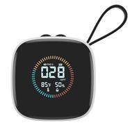 Monitor de calidad del aire interior para PM2.5, detección de temperatura y humedad, sensor de polvo compacto con pantalla en tiempo real y alerta de alarma, recargable por USB-C, 70×70×32mm