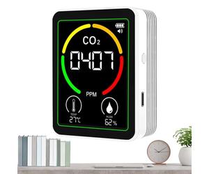 Monitor de calidad del aire, probador digital de humedad de temperatura, dispositivo compacto de calidad del aire de 3.54 pulgadas con sensores de precisión, probador interior para el hogar con
