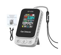 Monitor de calidad del aire | Sensor | Medidor de calidad del aire a pilas con temperatura y humedad - para casa, interior, coche y hotel