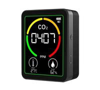 Monitor de Calidad del Aire: Termómetro Ambiental 3 en 1 | Sensor De Monitoreo Higrómetro Probador Digital De Temperatura Para Dormitorio, Dormitorio, Hotel, Viajes, Oficinas