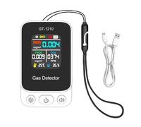 Monitor de calidad del aire USB recargable CO2 HCHO TVOC probador de gas multifuncional para uso industrial en casa y oficina (blanco)