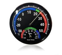 Monitor de clima analógico para interiores que combina funciones de termómetro e higrómetro para uso doméstico y espacial especial (negro)