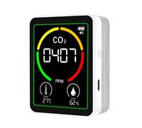 Monitor de CO2 fácil de transportar con sensores TVOC, detección inmediata de temperatura, alarma de humedad para el hogar, escuela, oficina, entorno, monitor de aire interior con alarma