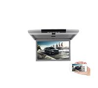 Monitor de Coche 17,3 Pulgadas, Pantalla LCD HD, Montaje en Techo automóvil, TV Multimedia, Reproductor vídeo for, Enlace IR FM Viajes Familiares por Carretera(15 Mirroring Grey)