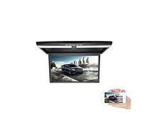 Monitor de Coche 17,3 Pulgadas, Pantalla LCD HD, Montaje en Techo automóvil, TV Multimedia, Reproductor vídeo for, Enlace IR FM Viajes Familiares por Carretera(15 Mirroring Black)