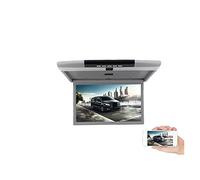Monitor de Coche 17,3 Pulgadas, Pantalla LCD HD, Montaje en Techo automóvil, TV Multimedia, Reproductor vídeo for, Enlace IR FM Viajes Familiares por Carretera(17 Mirroring Grey)
