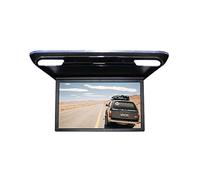 Monitor de Coche 19 Pulgadas, Pantalla LCD HD, Montaje en Techo, Reproductor vídeo 1080P, Enlace abatible hacia Abajo, TV, USB, Altavoz FM Viajes Familiares por Carretera(Black MP5)
